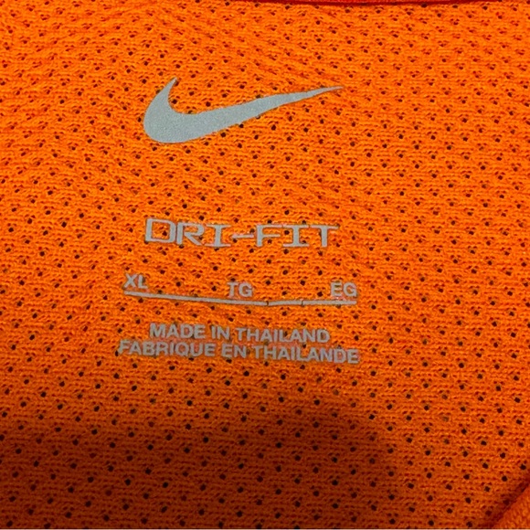 Nike Dri-Fit Youth XL Bright Orange Tee with White Logo - Picture 5 of 10